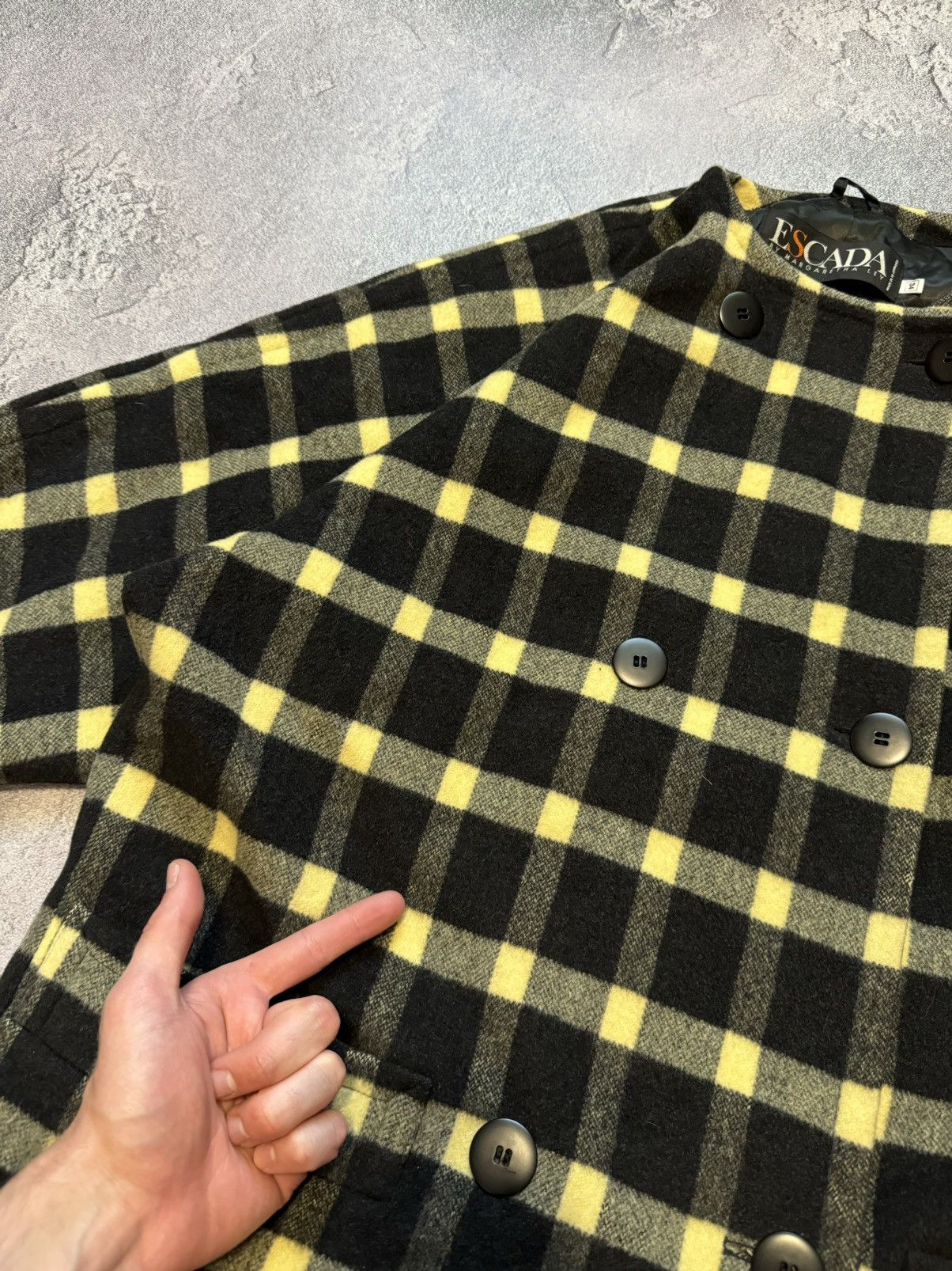 Escada × Vintage Escada by Margaretha ley vintage flannel coat long jacket Size M / US 6-8 / IT 42-44 - 12 Thumbnail