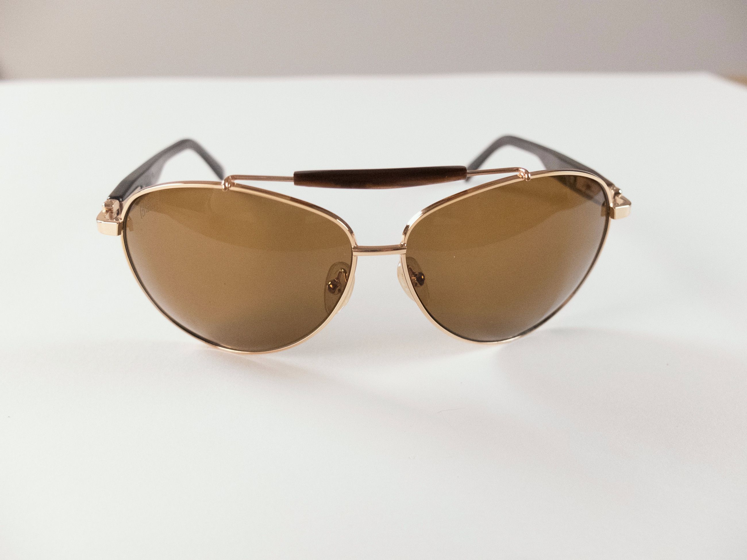 Brioni BRIONI handmade metal aviator sunglasses with real horn arms Size ONE SIZE - 1 Thumbnail