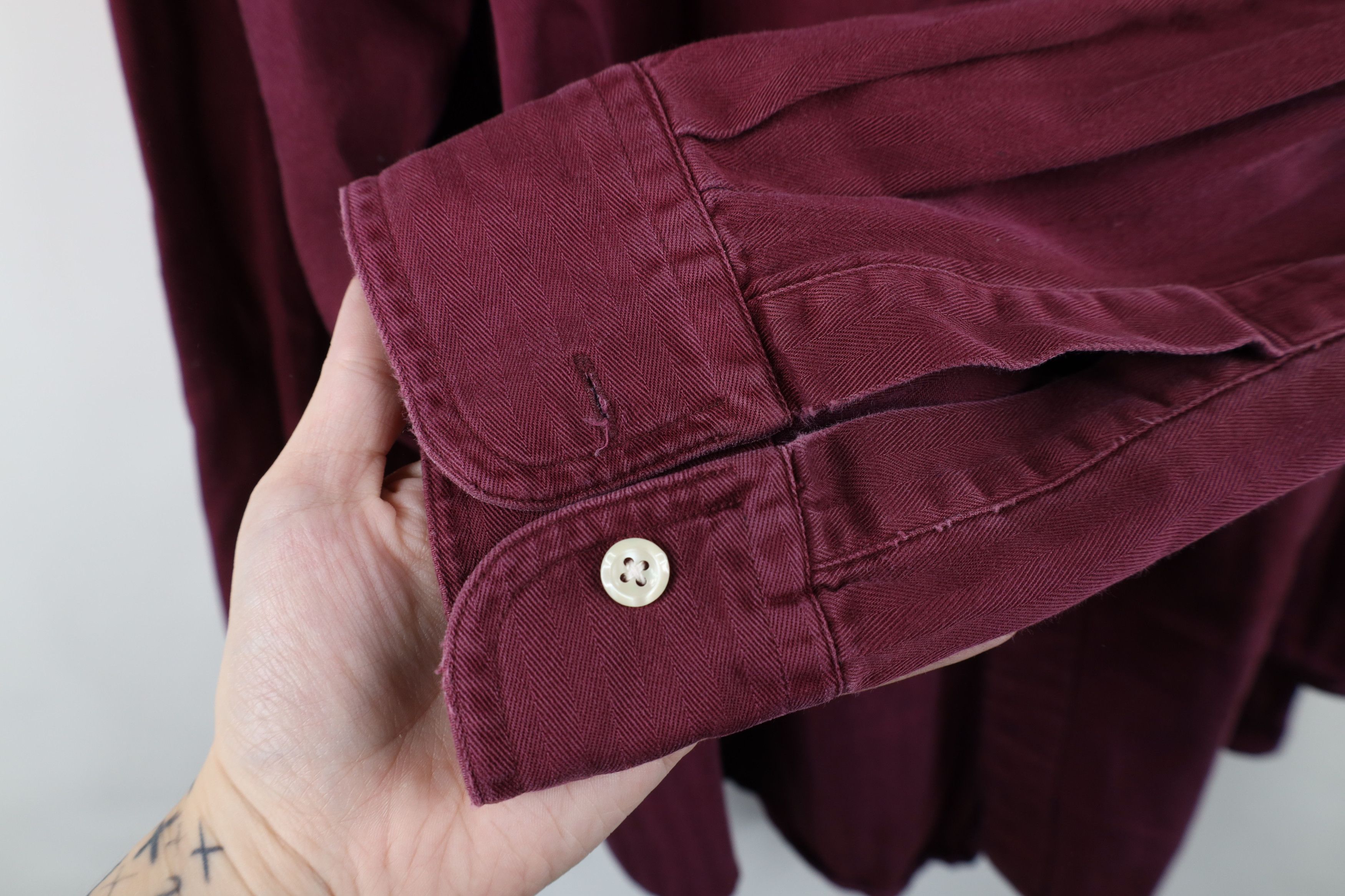 Ralph Lauren Vintage 90s Chaps Ralph Lauren Herringbone Collared Shirt Size US XXL / EU 58 / 5 - 9 Thumbnail