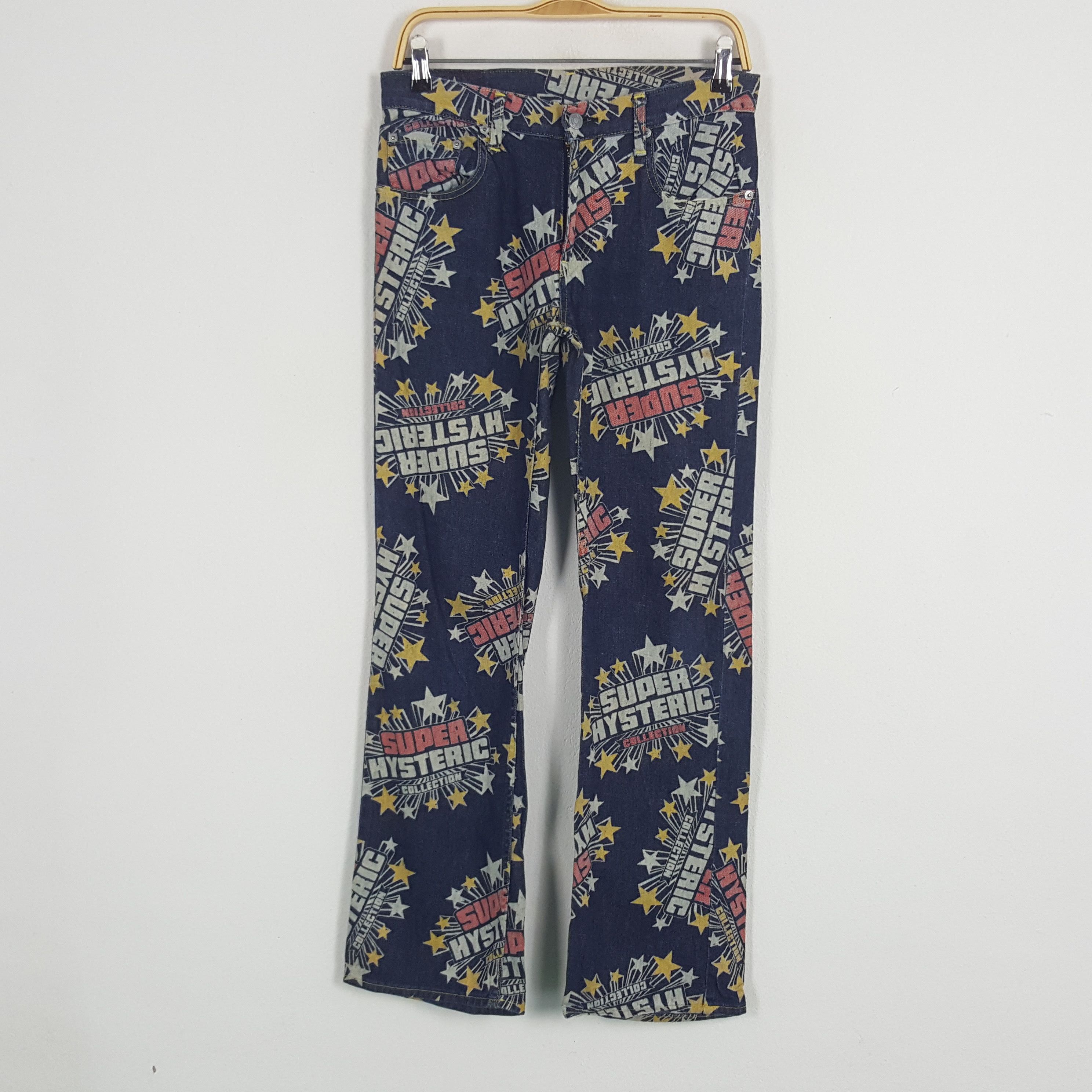 Hysteric Glamour × Japanese Brand × Vintage Vintage Hysteric Glamour Super Overprinted Denim Jeans Size US 29 - 1 Thumbnail