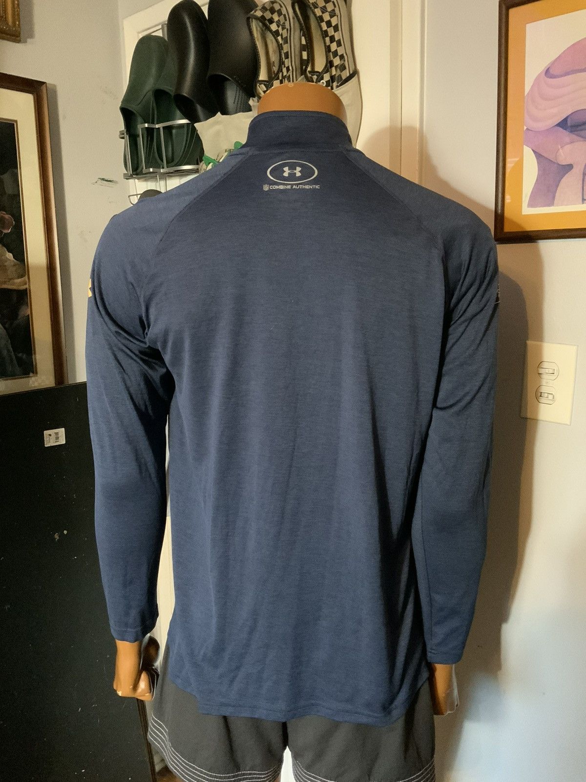 NFL × Under Armour St Louis Rams Los Angeles Combine 1/4 Zip Pullover Size US M / EU 48-50 / 2 - 11 Thumbnail