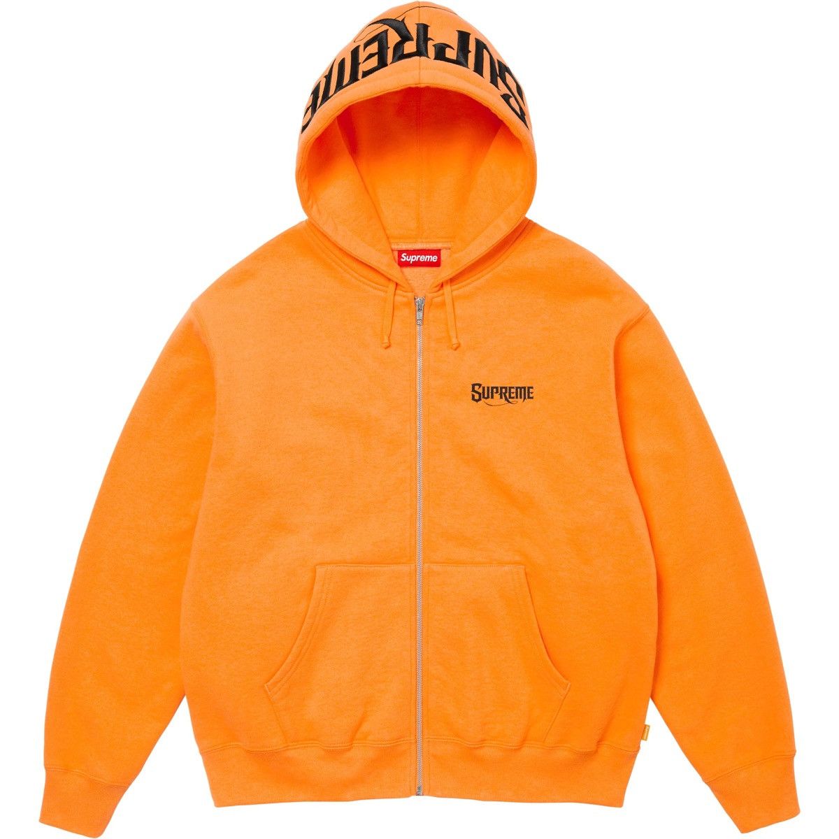 MISTER CARTOON ZIP UP HOODED SWEATSHIRT FW24 Tangerine XL