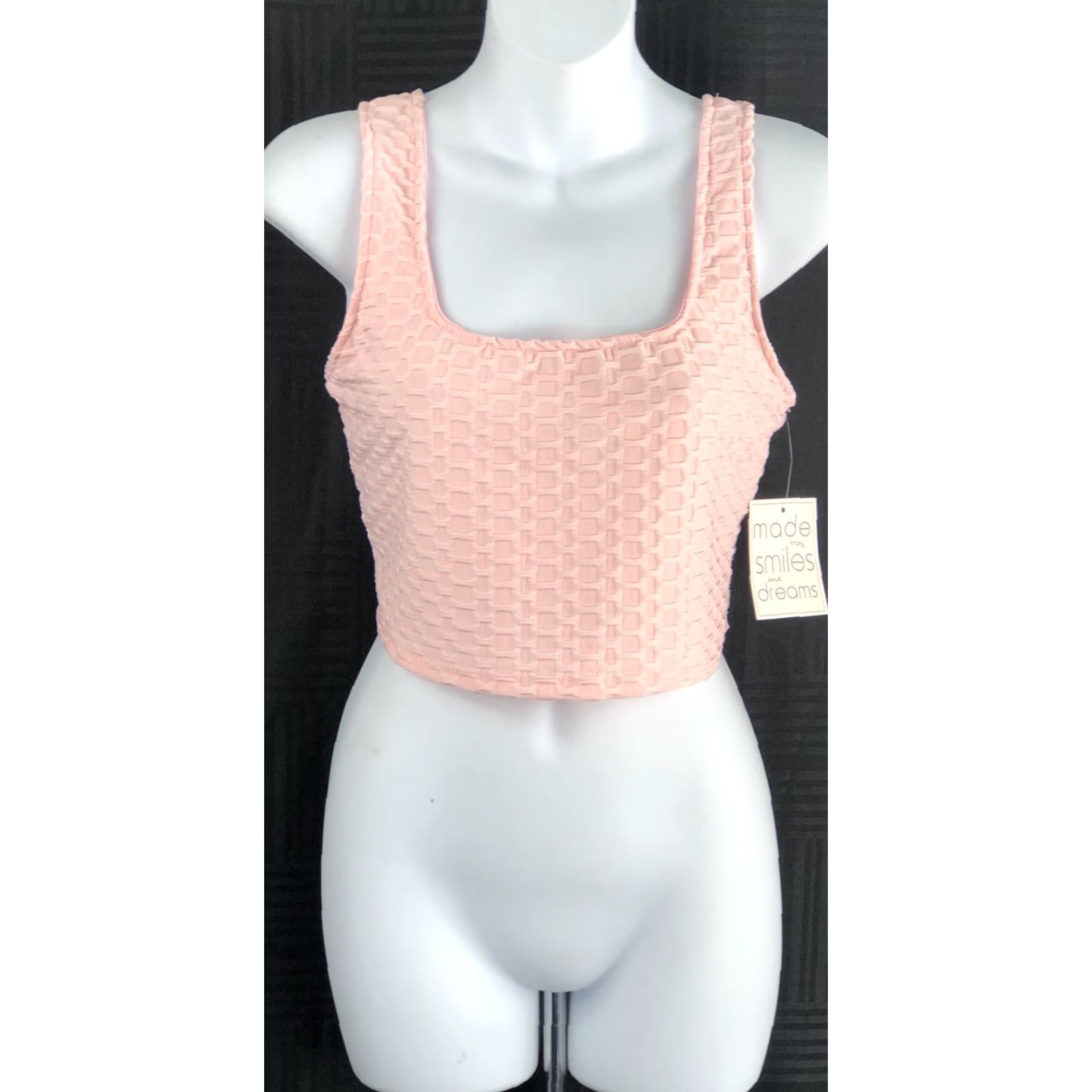 Pinko Timing Tank Top M Pink Square Neck/Back Cropped Sleeveless Bralette 90s Y2K NWT Timing Womens Size M / US 6-8 / IT 42-44 - 5 Thumbnail