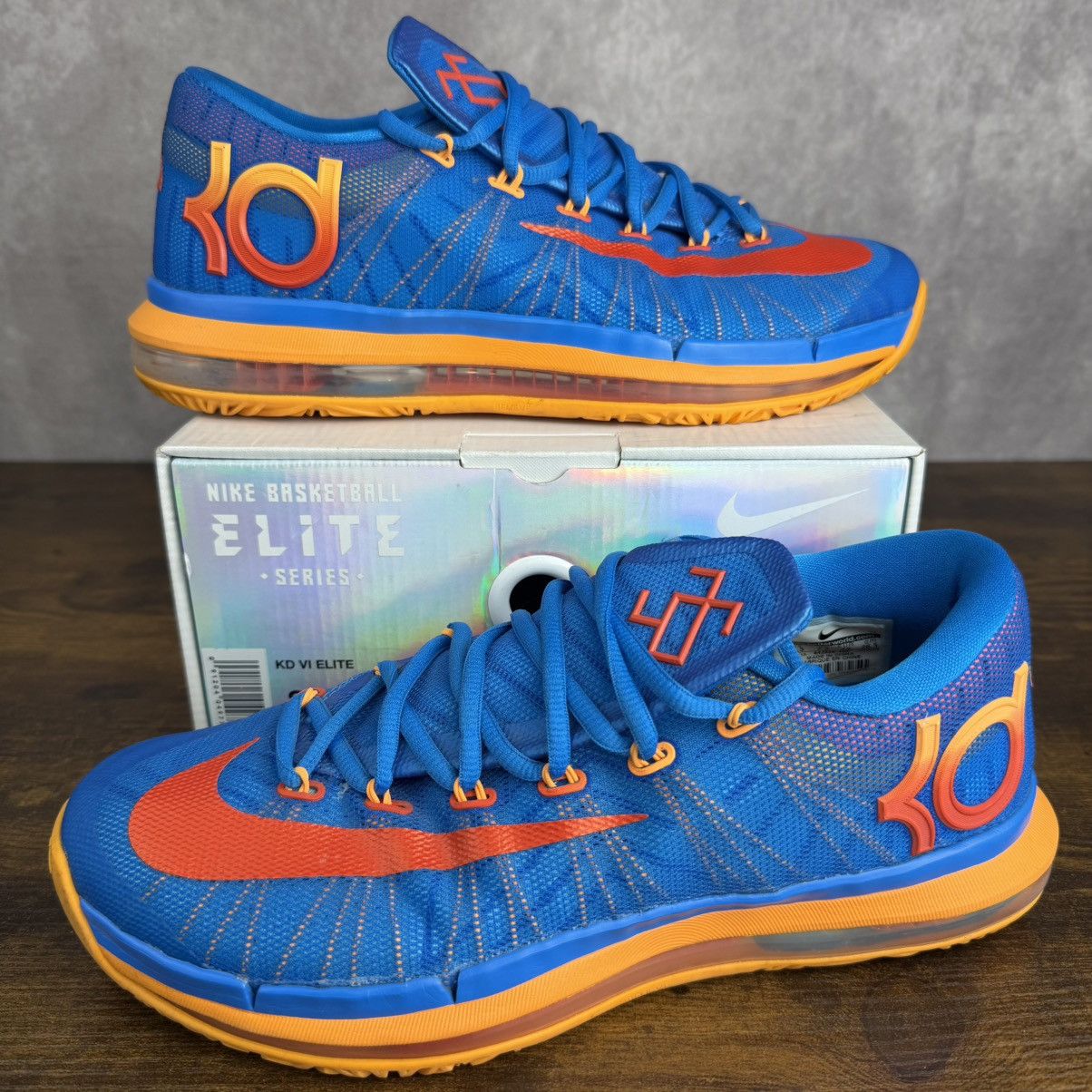 Nike Nike KD 6 Elite Team Blue Orange Size 8.5 642838-400 OG Rare Size US 8.5 / EU 41-42 - 2 Thumbnail