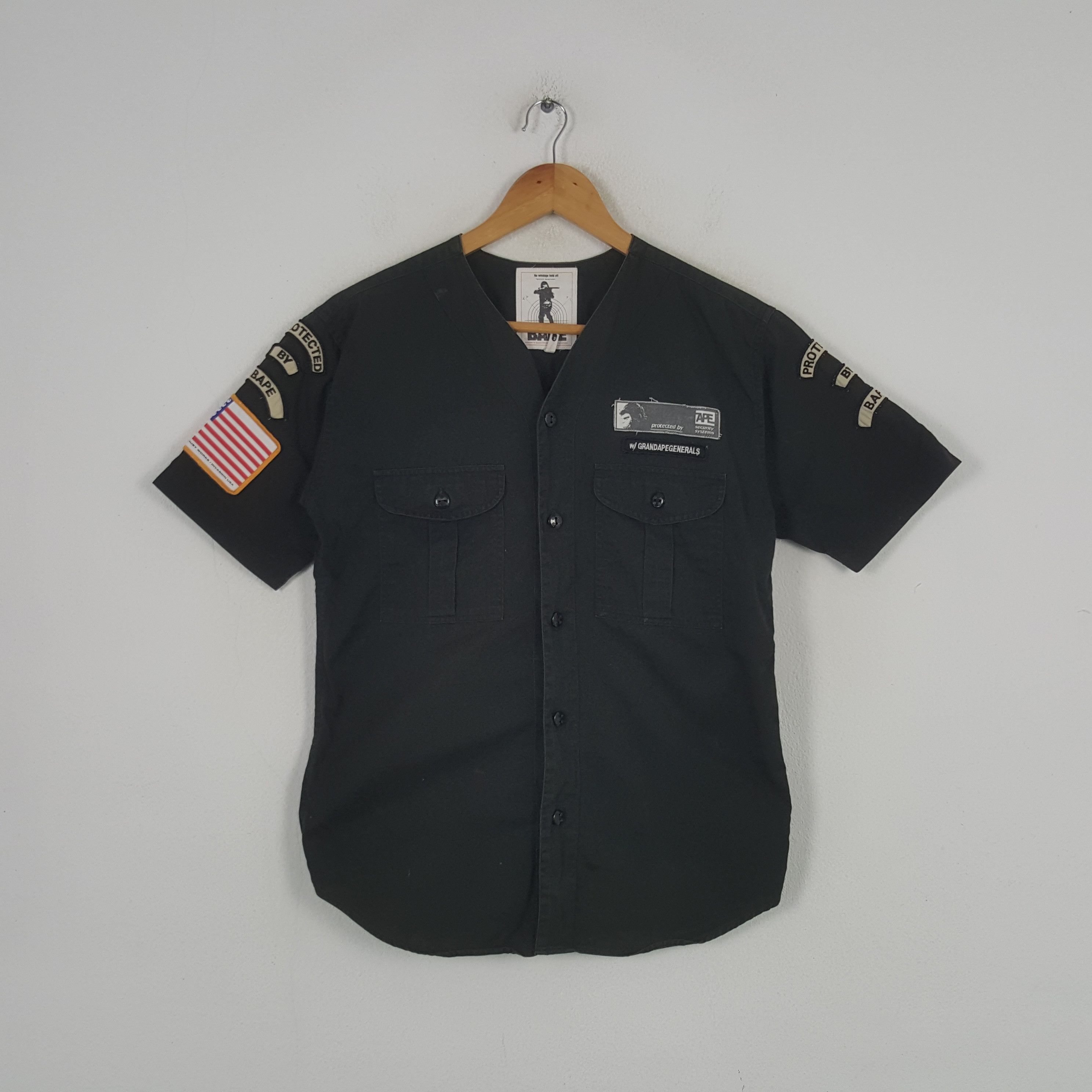 Bape × Vintage Vintage BAPE Japanese Brand Work Shirt C285N28 Size US M / EU 48-50 / 2 - 1 Thumbnail