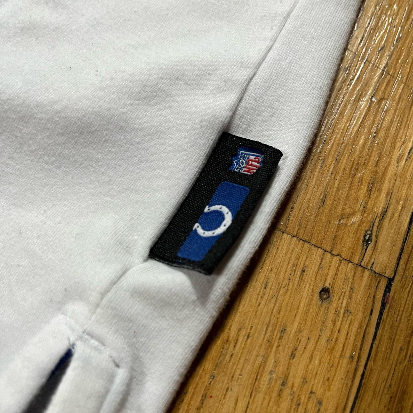 Reebok Y2K 90s Reebok Colts Turtleneck Sweatshirt Sz L White & Blue Size US L / EU 52-54 / 3 - 3 Thumbnail