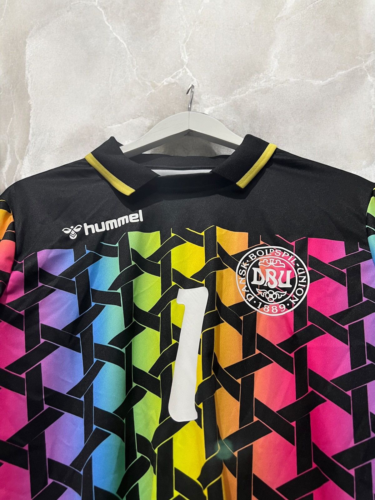 Hummel × Vintage DENMARK GOALKEEPER 1992 Jersey HUMMEL Shirt Reproduction y2k Size US M / EU 48-50 / 2 - 3 Thumbnail