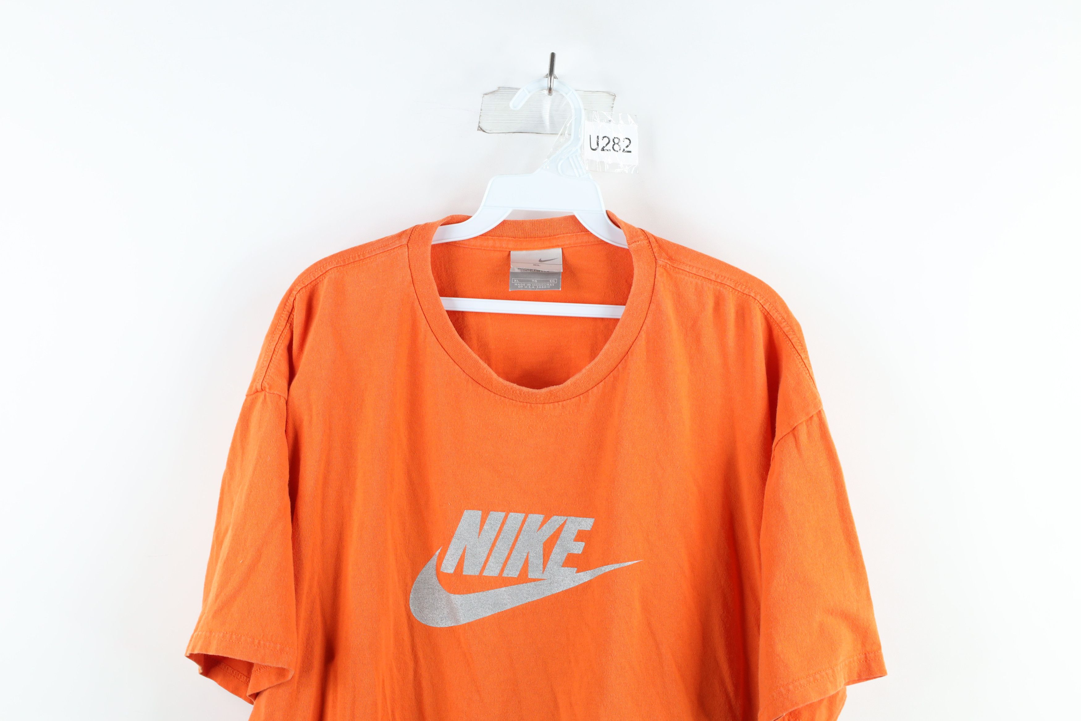 Nike Vintage Nike Travis Scott Big Swoosh Logo T-Shirt Orange Size US XL / EU 56 / 4 - 2 Preview