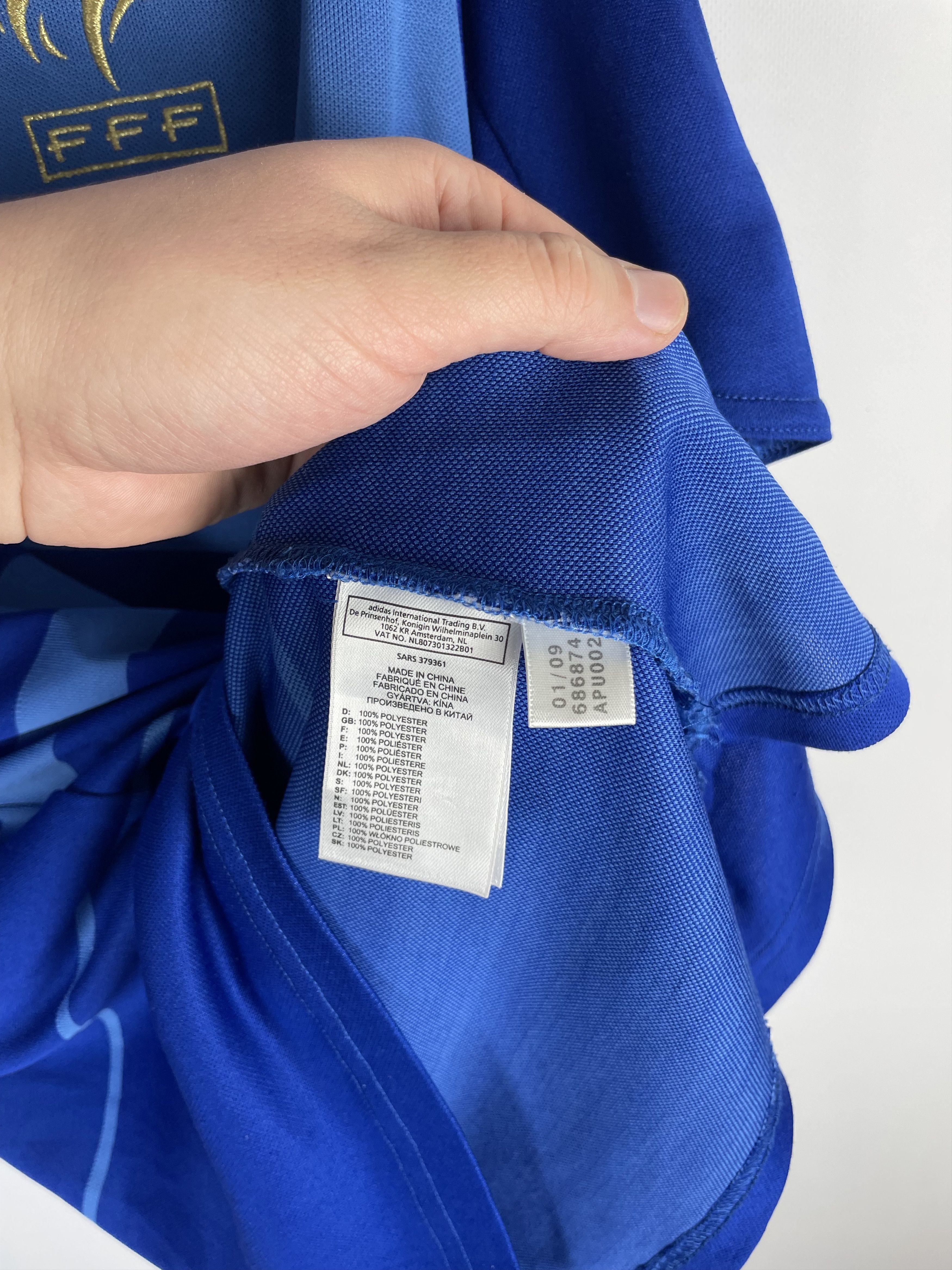 Adidas Adidas France Soccer Jersey 2009 Size US XL / EU 56 / 4 - 9 Thumbnail