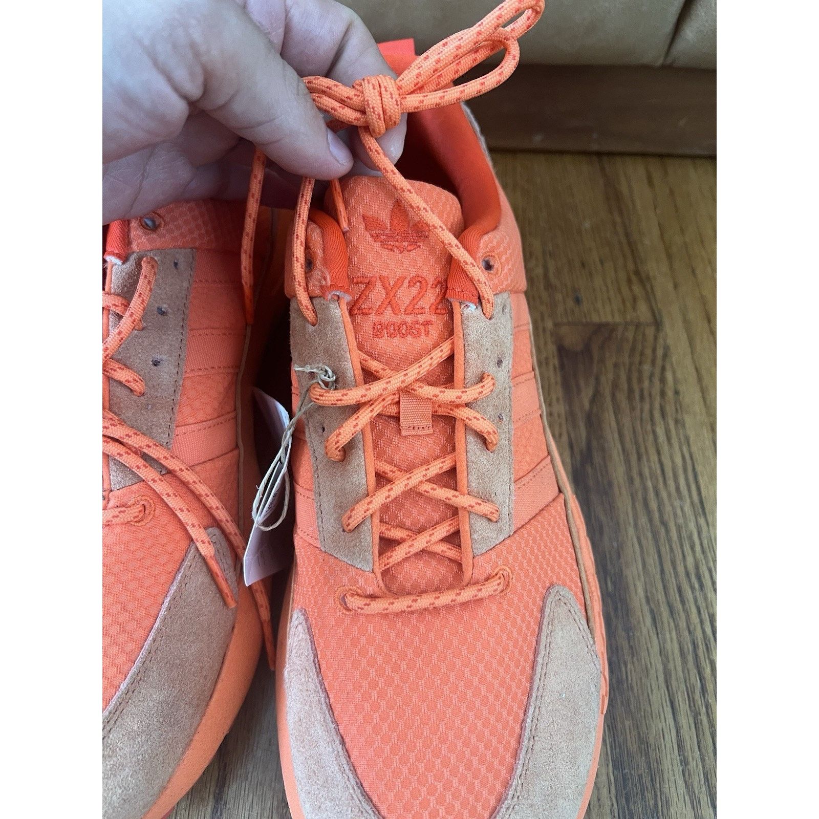 Adidas adidas ORIGINALS MEN'S ZX 22 BOOST SNEAKERS ORANGE RETRO Size US 11 / EU 44 - 3 Thumbnail