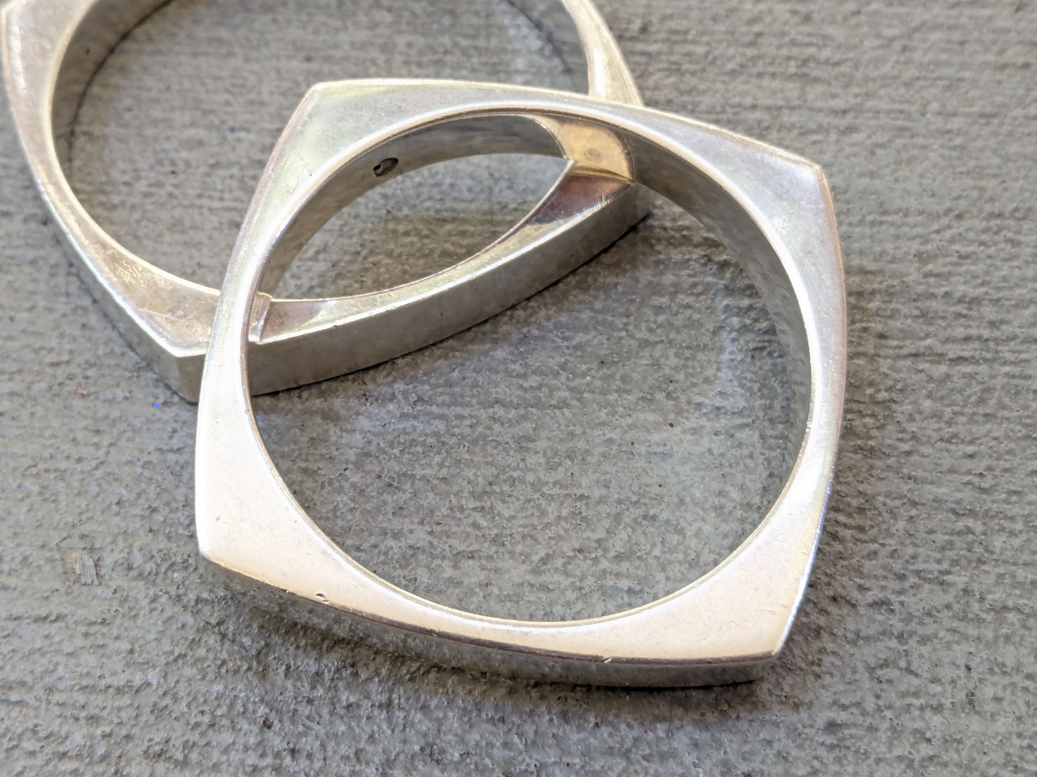 Gucci × Tom Ford × Vintage Gucci Sterling Silver Bracelet Modern Industrial 7.25 Bangle Size ONE SIZE - 6 Thumbnail