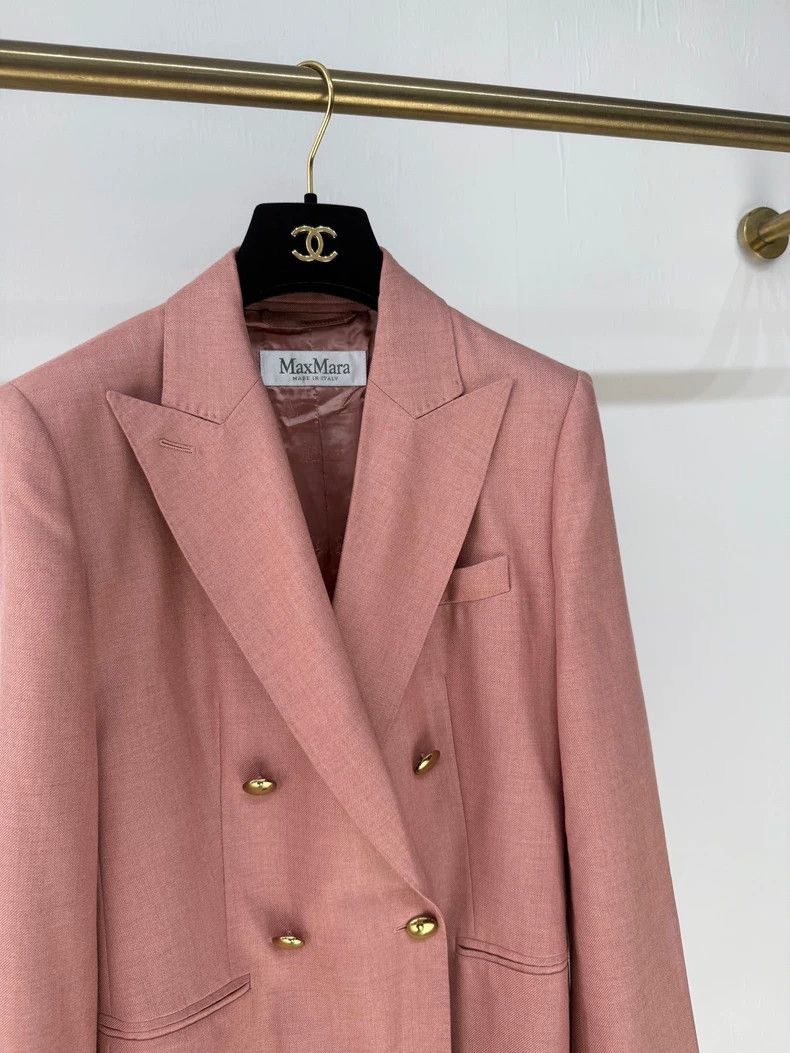 Max Mara Max Mara Double-breasted Camel Suit Jacket Size L / US 10 / IT 46 - 3 Thumbnail
