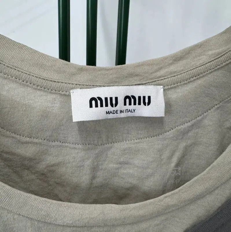 Miu Miu Miu Miu Summer Gray Sleeveless T-Shirt . Size S / US 4 / IT 40 - 4 Thumbnail