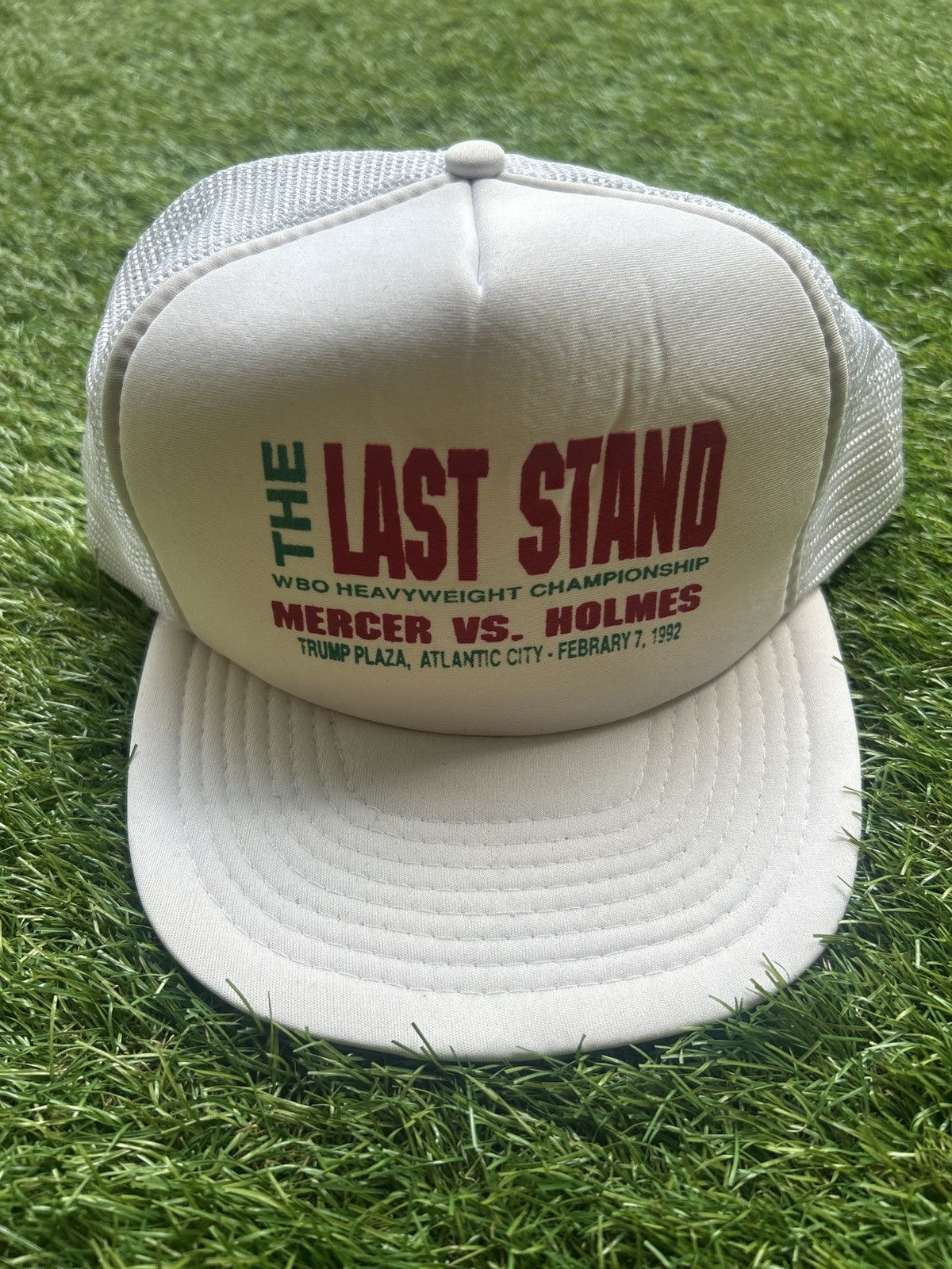 Vintage Vintage 1992 The Last Stand Mercer vs Holmes Trucker Hat Size ONE SIZE - 1 Thumbnail