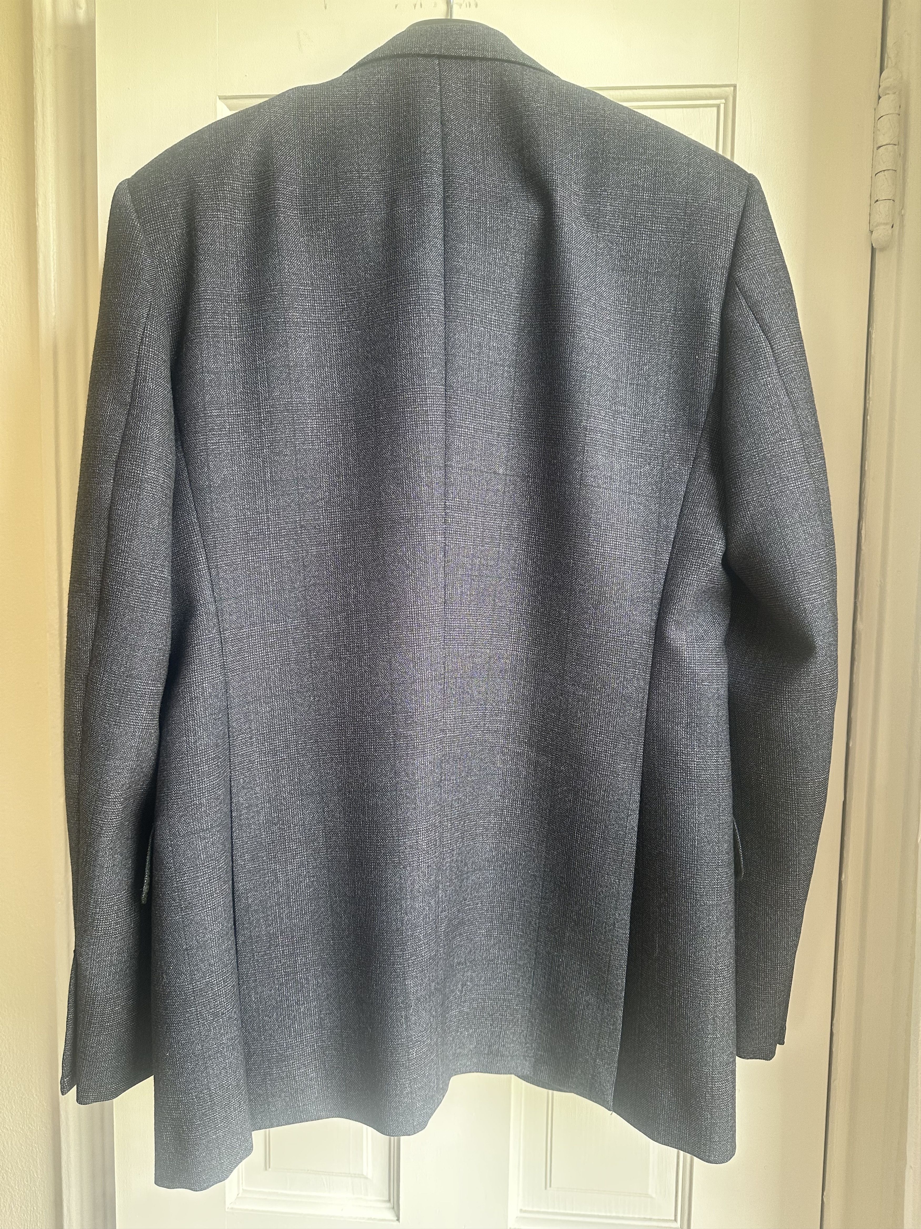 HUSBANDS SINGLE-BREASTED JACKET IN WOOL - BLUE GLEN CELTIC Size 38R - 2 Thumbnail
