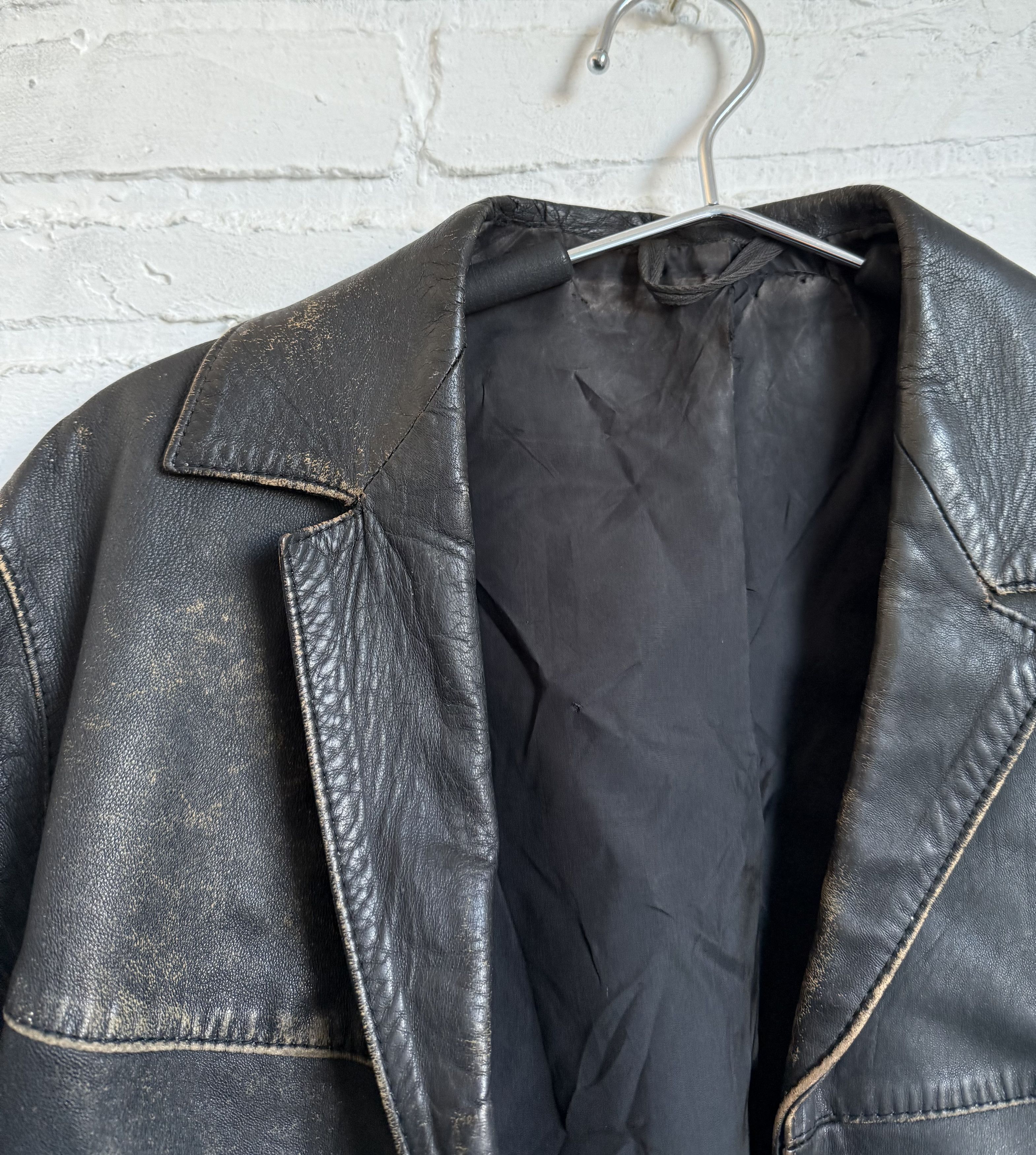 Other Vintage 60s 70s Cabretta Skins Distressed leather jacket Size US S / EU 44-46 / 1 - 8 Thumbnail