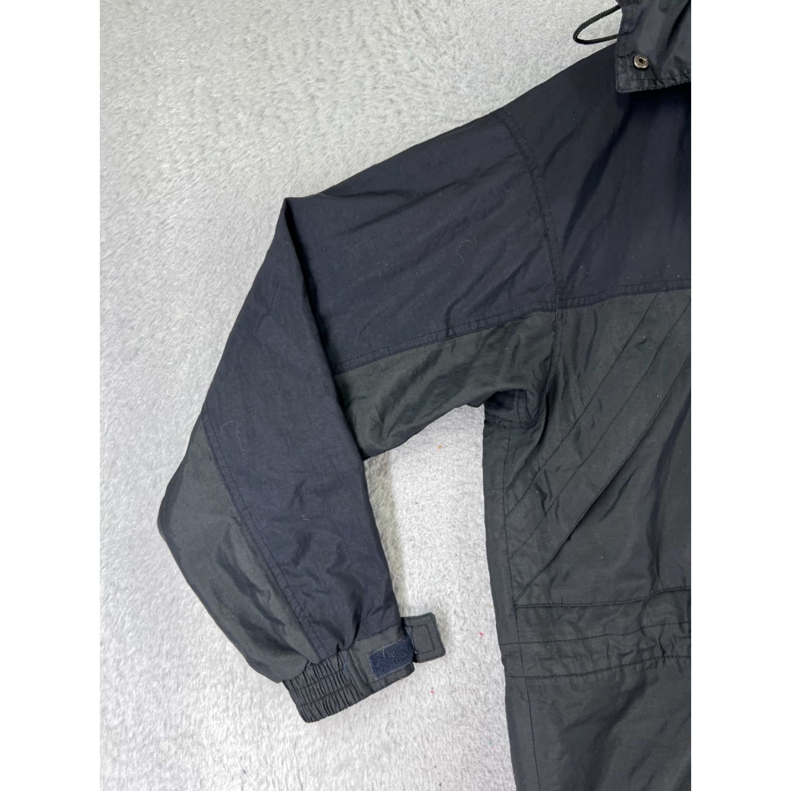 Helly Hansen VINTAGE Helly Hansen Jacket Womens Medium Black Gray Nylon Shell Hooded Full Zip READ Size M / US 6-8 / IT 42-44 - 3 Thumbnail