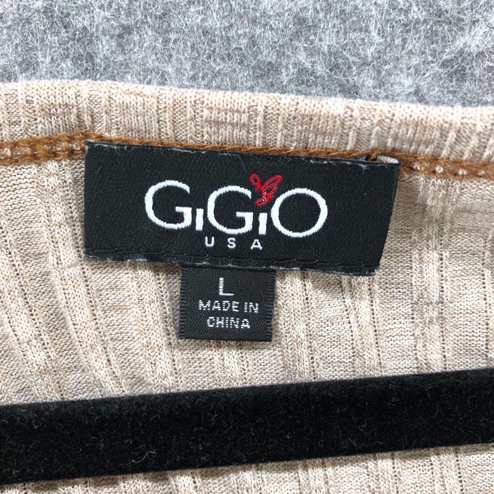 Vintage Gigio USA Oversized Tunic Boho Long Sleeve Top Beige Ribbed Womens L Shirt Size L / US 10 / IT 46 - 7 Thumbnail