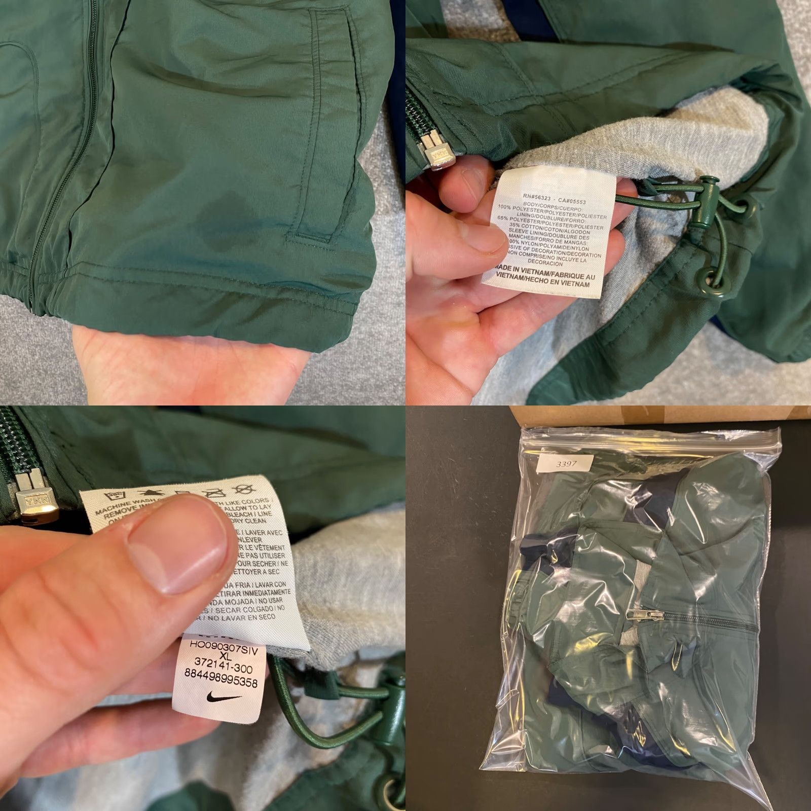 Nike Nike Jacket Mens XL Green Blue Track Sportswear Full Zip Pockets Active Workout Size US XL / EU 56 / 4 - 8 Thumbnail