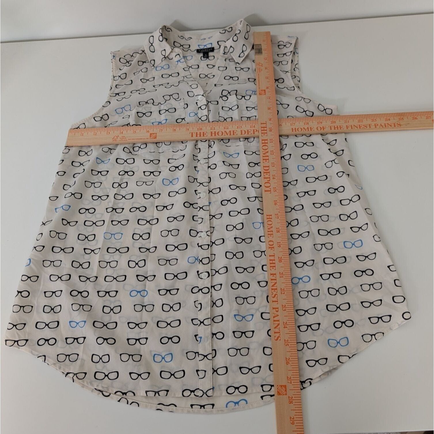 Talbots Talbots Sunglass Nantucket Top Womens Size XL White Novelty Size XL / US 12-14 / IT 48-50 - 6 Thumbnail