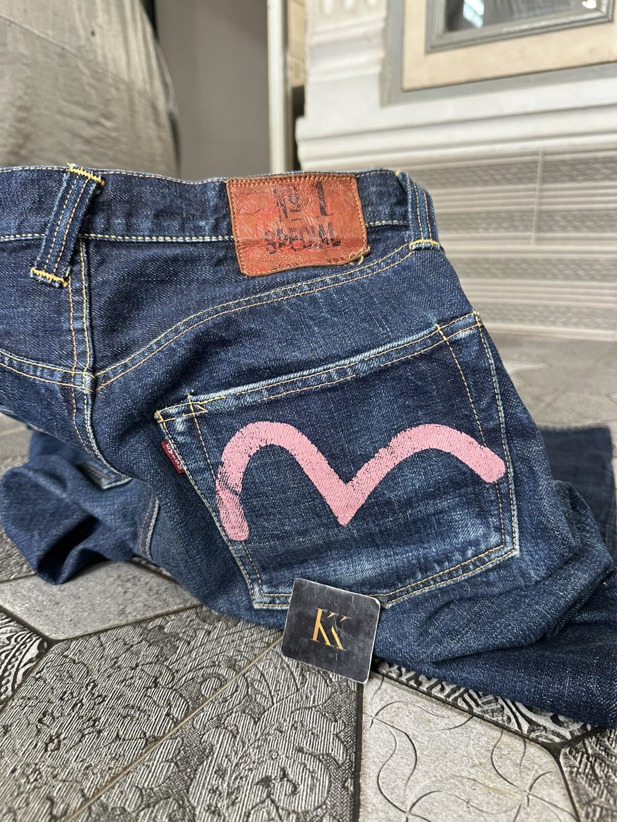 Evisu EVISU NO 1 SPECIAL SEAGULL PINK SELVEDGE DENIM Size US 30 / EU 46 - 3 Thumbnail