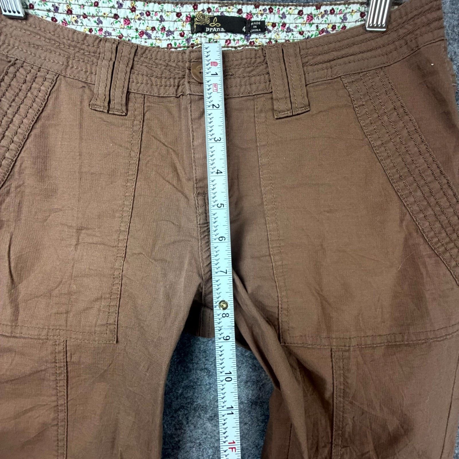 Prana Prana Mari Capri Pants Womens 4 Brown Organic Hiking Granola Size 27" / US 4 / IT 40 - 5 Thumbnail