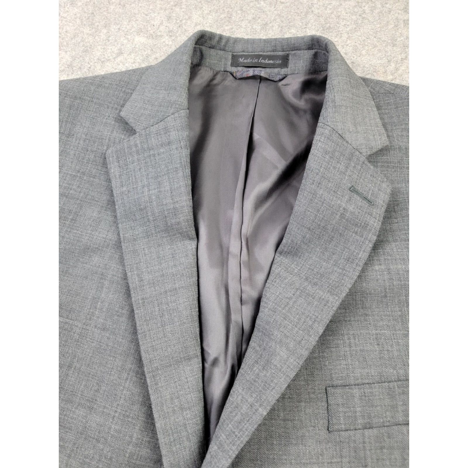 Ralph Lauren Lauren Ralph Lauren Suit Jacket Mens 44S Gray Wool Single-Breasted Notch Lapel 3-Button Vented Size 44R - 2 Thumbnail