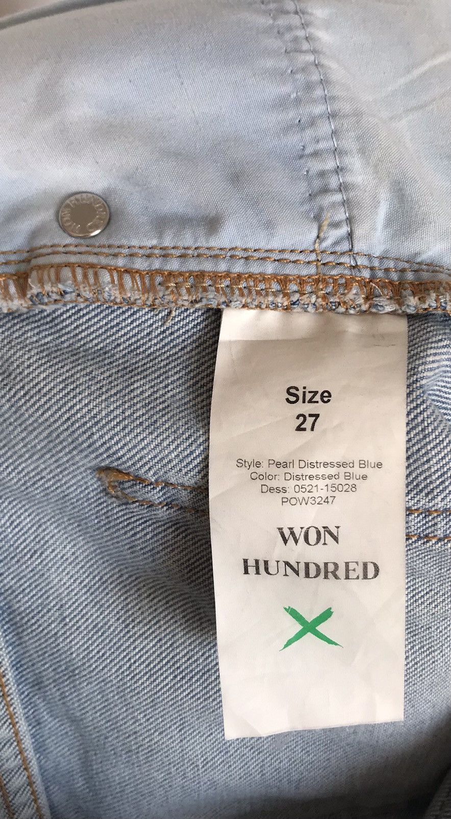 Won Hundred Won Hundred Pearl Jeans Distressed Blue Size 27" / US 4 / IT 40 - 10 Thumbnail