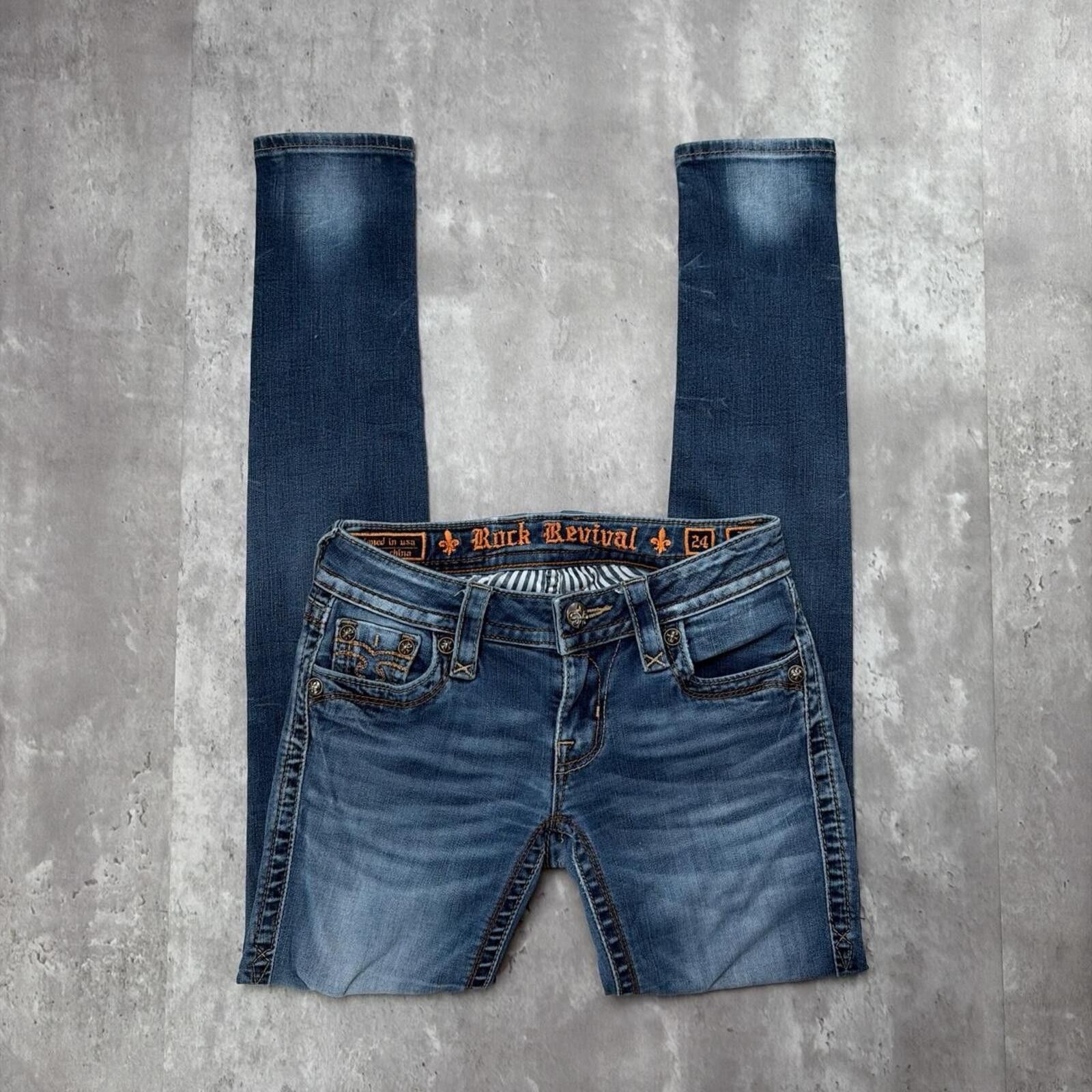 Rock Revival Y2K Rock Revival Grunge Jessica Skinny Gothic Denim Jeans Size 42" / US 20 - 2 Thumbnail