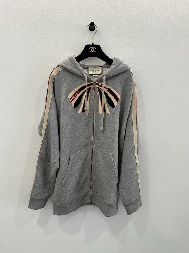 Gucci Gucci Bow Letter Logo Gray Zipper Jacket 2501-Nextarrow Size US M / EU 48-50 / 2 - 1 Thumbnail