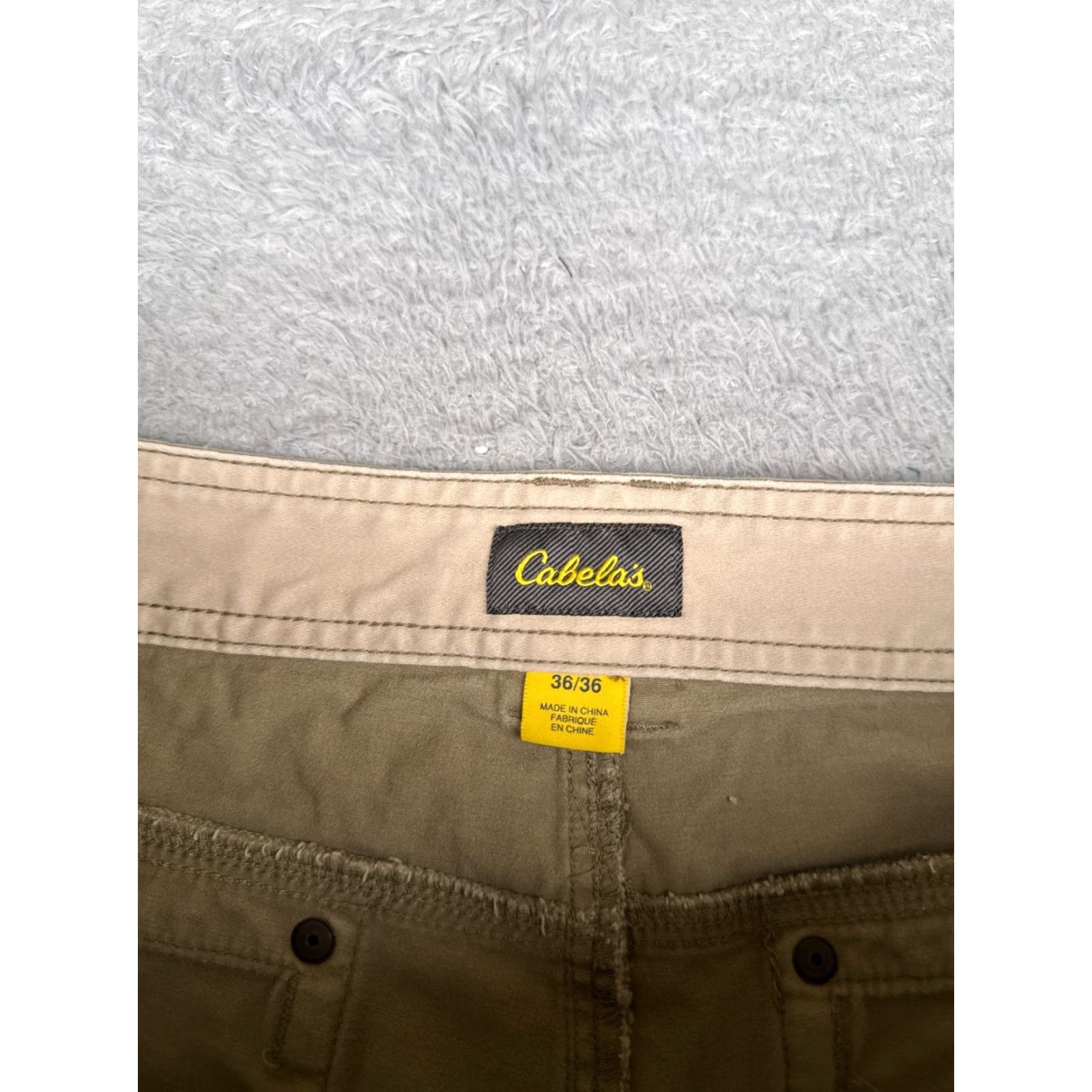 Vintage Cabela's Men's Shorts - Chino, 36x9, Beige, Cotton Canvas, Casual Hiking Camping, Regular Fit, Zip Fly, Pockets, 9" Inseam, Outdoor Gear, Mens Size US 36 / EU 52 - 7 Thumbnail
