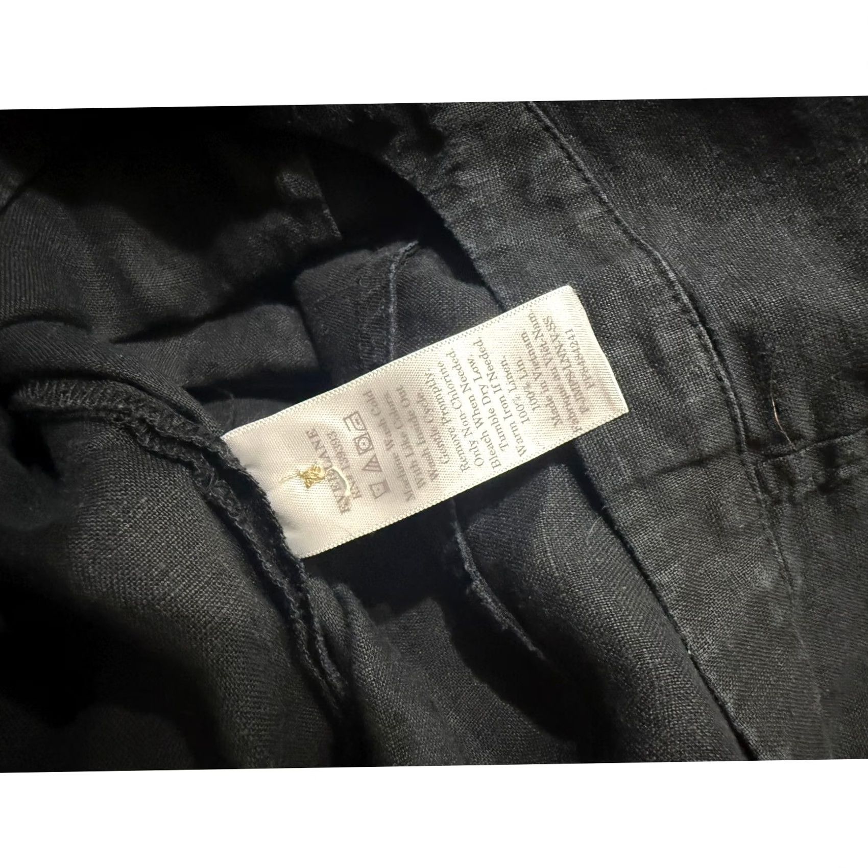Everlane VINTAGE? No. Everlane Jumpsuit Women's Linen Button Tie waist Short sleeve L26 Black Knit One-Piece Crew Neck Size 25" / US 0 / IT 36 - 4 Thumbnail