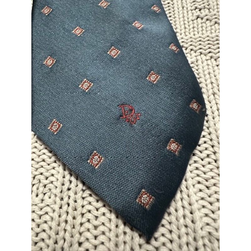 Dior Vintage Dior charcoal gray silk tie Size ONE SIZE - 2 Thumbnail