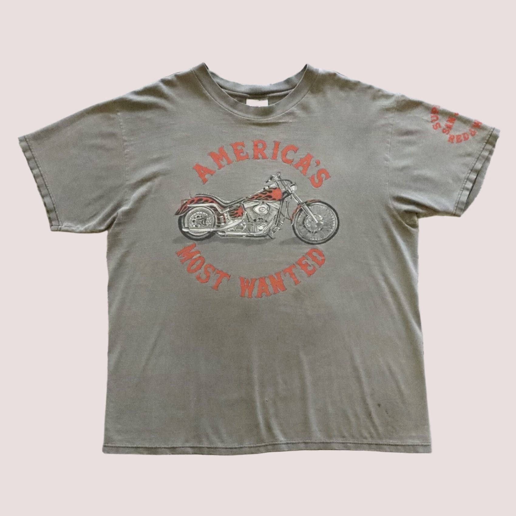 Hanes VINTAGE San Jose Support Red & White Biker Tshirt Nike Shirt Mens L Gray America’s Most Wanted Size US L / EU 52-54 / 3 - 1 Thumbnail