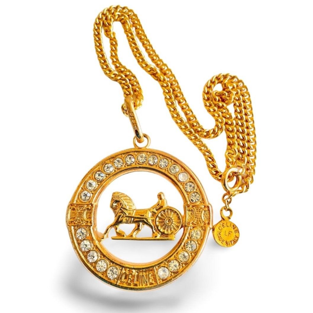 Gold Chain Celine Chain Necklace Vintage Celine Gold Chain
