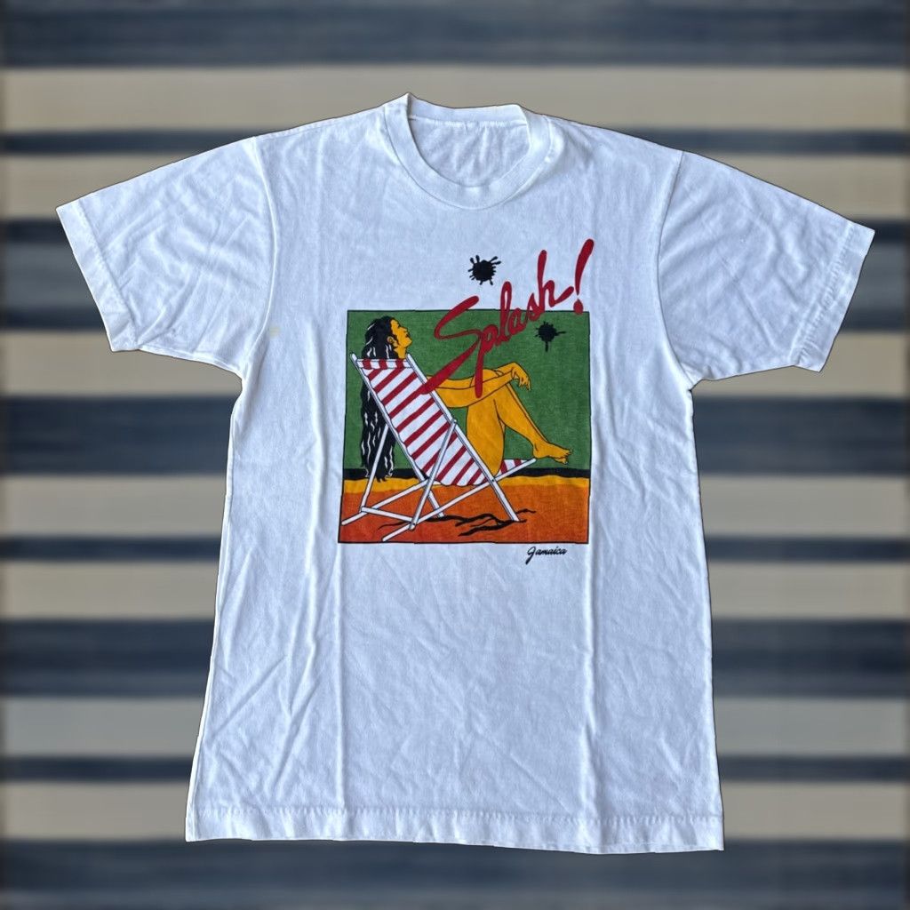 Vintage VINTAGE Sunsplash Reggae Festival Jamaica T Shirt Medium White Cotton Crew Neck Short Sleeve Men Size US M / EU 48-50 / 2 - 1 Thumbnail