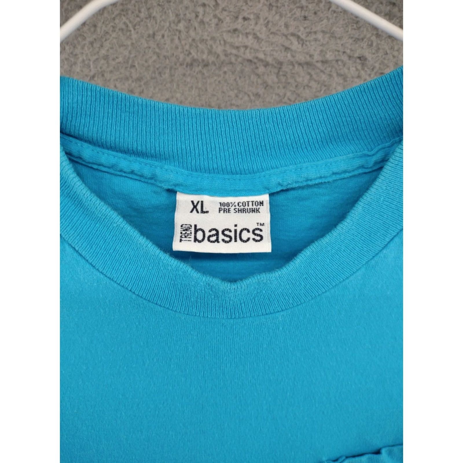 Asics VINTAGE Trend Basics Blue Pocket T Shirt XL Men 90s Crew Neck Single Stitch Cotton Blend Short Sleeve Shirts Mens 90s Theme Size US XL / EU 56 / 4 - 4 Thumbnail