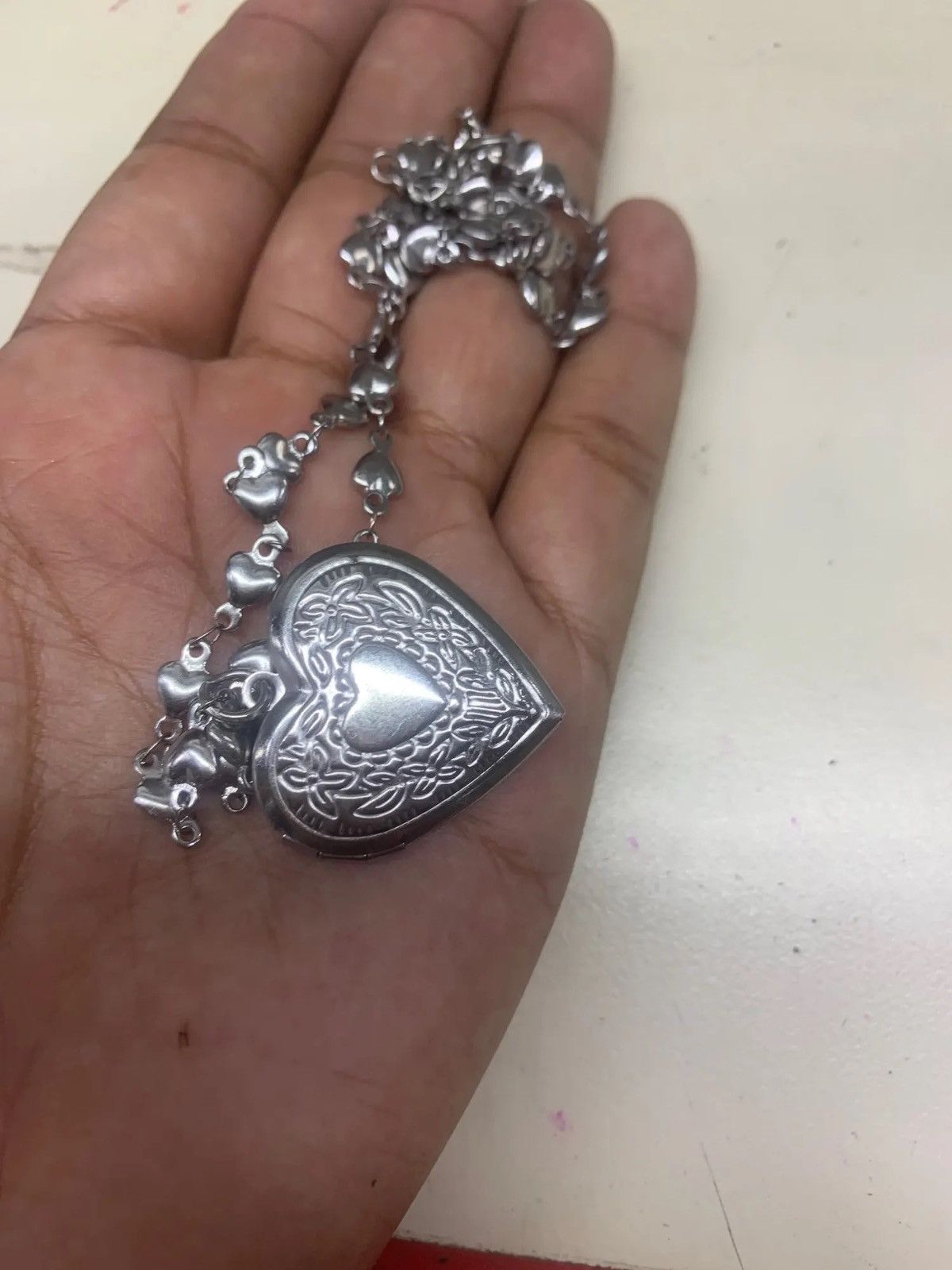 Jewelry × Vintage Handmade Punk Vintage Love Heart Pendant Necklace Size ONE SIZE - 3 Thumbnail