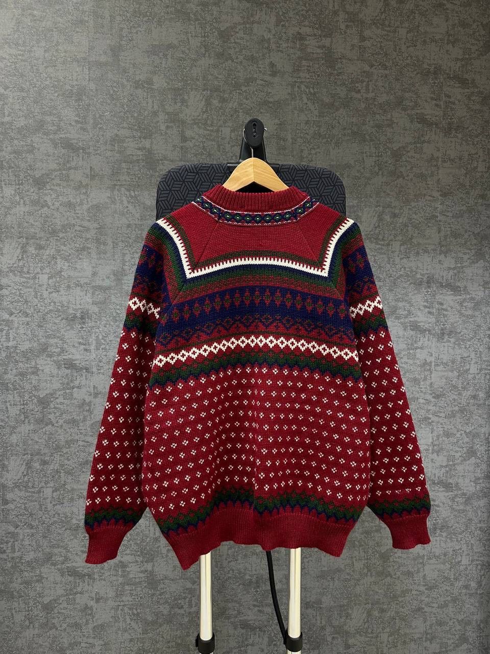 Highland × Vintage Vintage Nordstrikk Wool Red Knit Highland Sweater Size US L / EU 52-54 / 3 - 14 Thumbnail