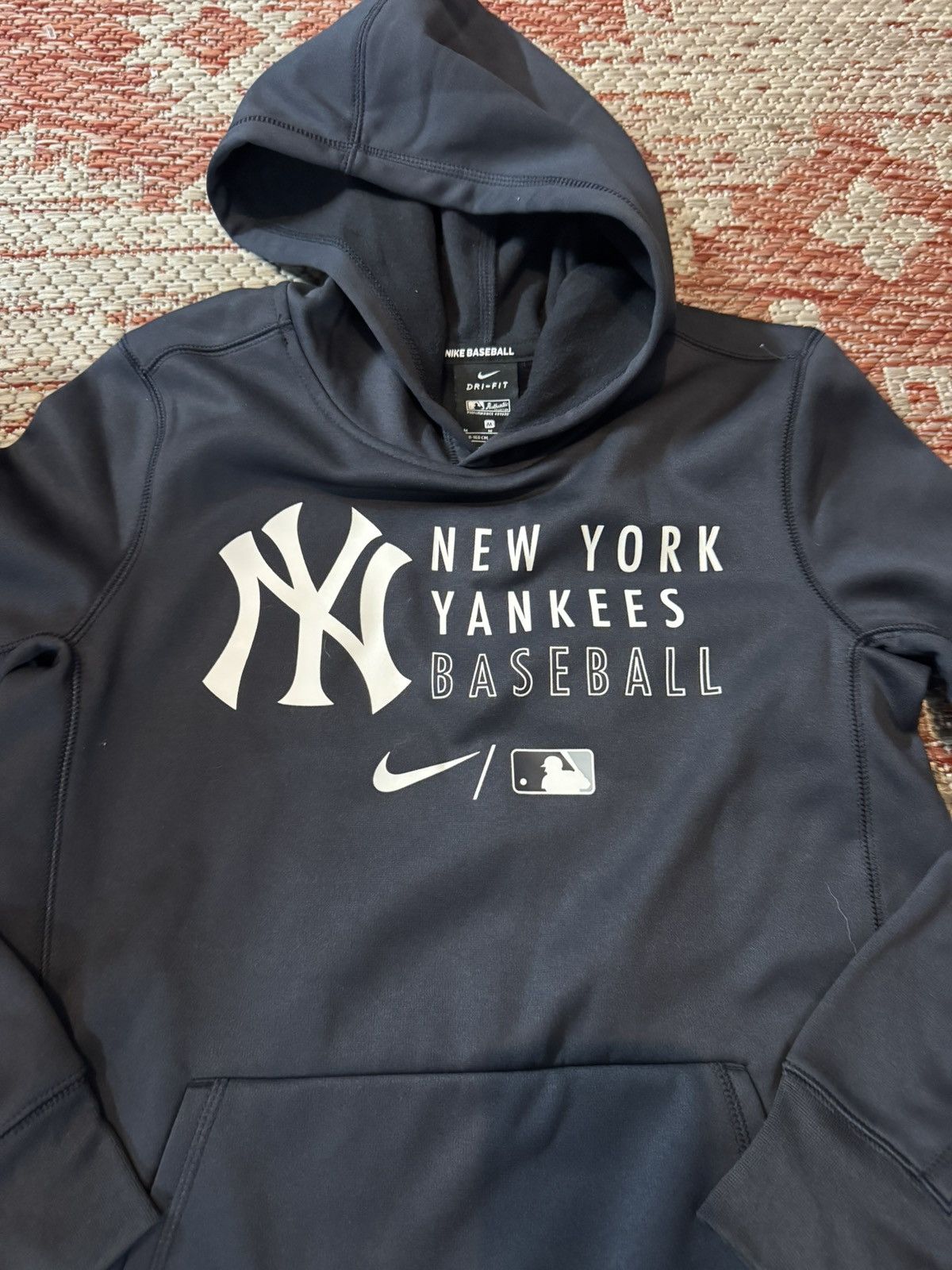 Nike New York Yankees Boys Warm up Jacket Sz M Navy MLB Size US XXS / EU 40 - 2 Thumbnail