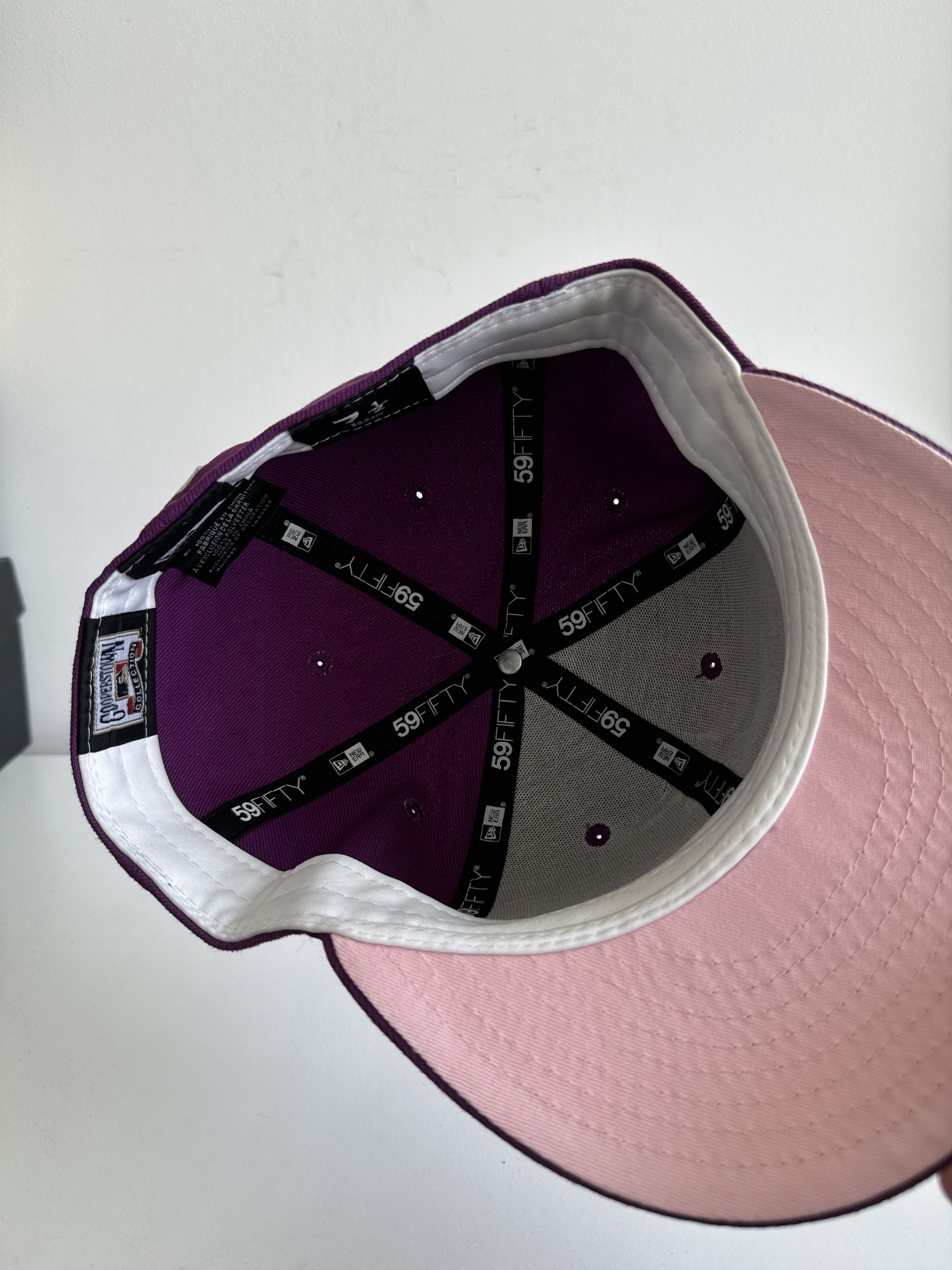 New Era Size 7 1/2 Styll Toronto Blue Jays Pink Bottom Fitted Hat Size ONE SIZE - 3 Thumbnail