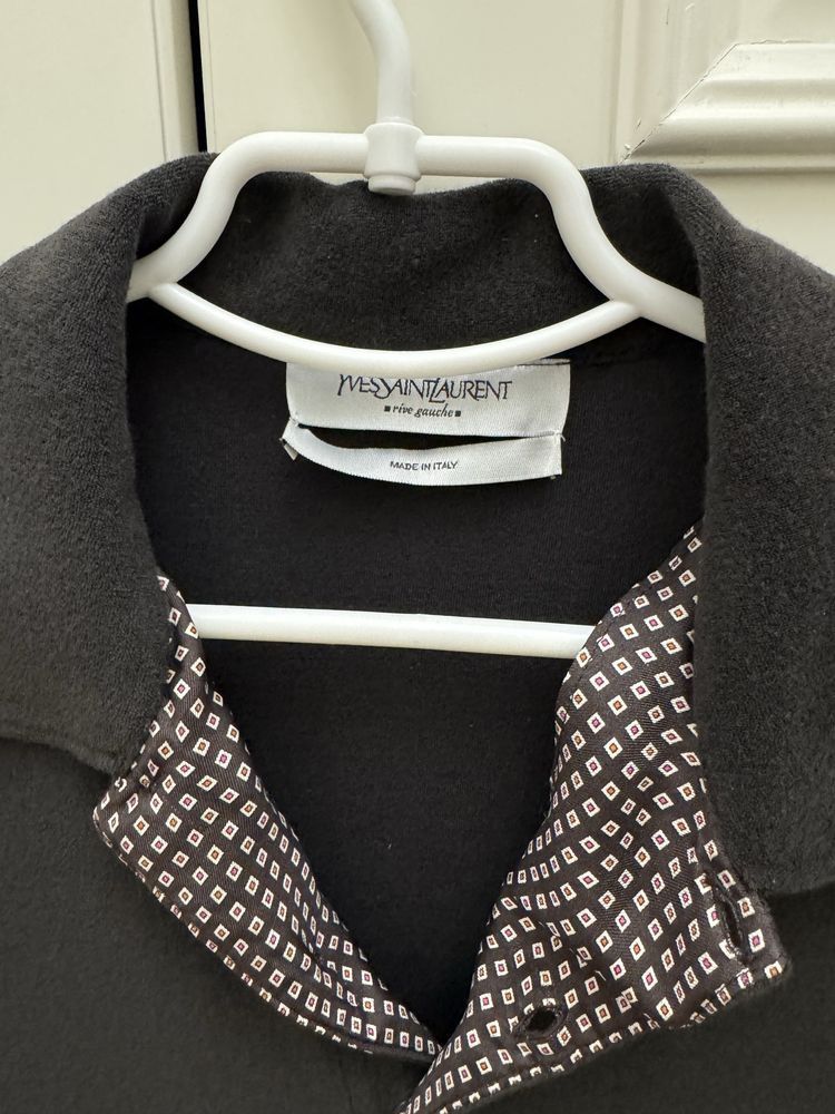 Saint Laurent Paris Yves Saint Laurent Polo Silk Collar Gold Emblem Shirt Size US M / EU 48-50 / 2 - 3 Thumbnail
