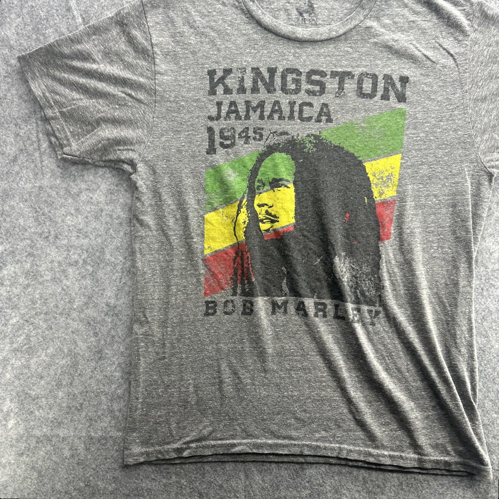 Vintage VINTAGE Bob Marley Shirt Mens Large Gray Kingston Jamaica 1945 Reggae Music Graphic Tee Size US M / EU 48-50 / 2 - 3 Thumbnail