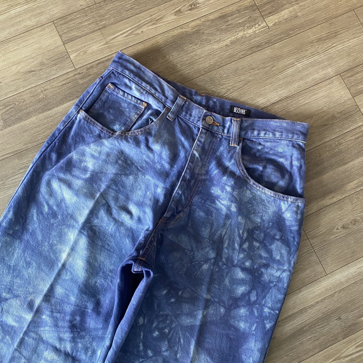Vintage RARE 90S VINTAGE ALIEN WORKSHOP BAGGY PANTS FADED BLUE Size US 33 - 3 Thumbnail