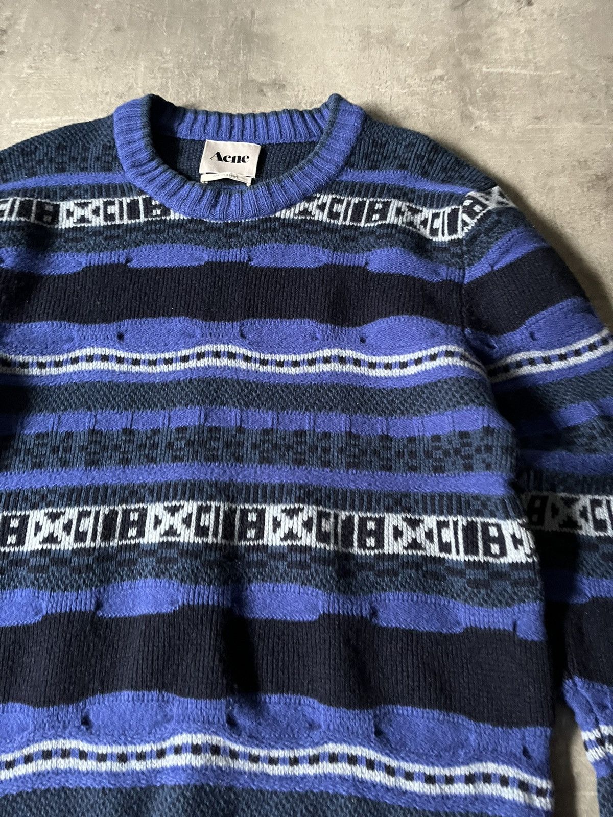 Acne Studios × Designer × Vintage Acne studios wool sweater blue rare Size US L / EU 52-54 / 3 - 5 Thumbnail