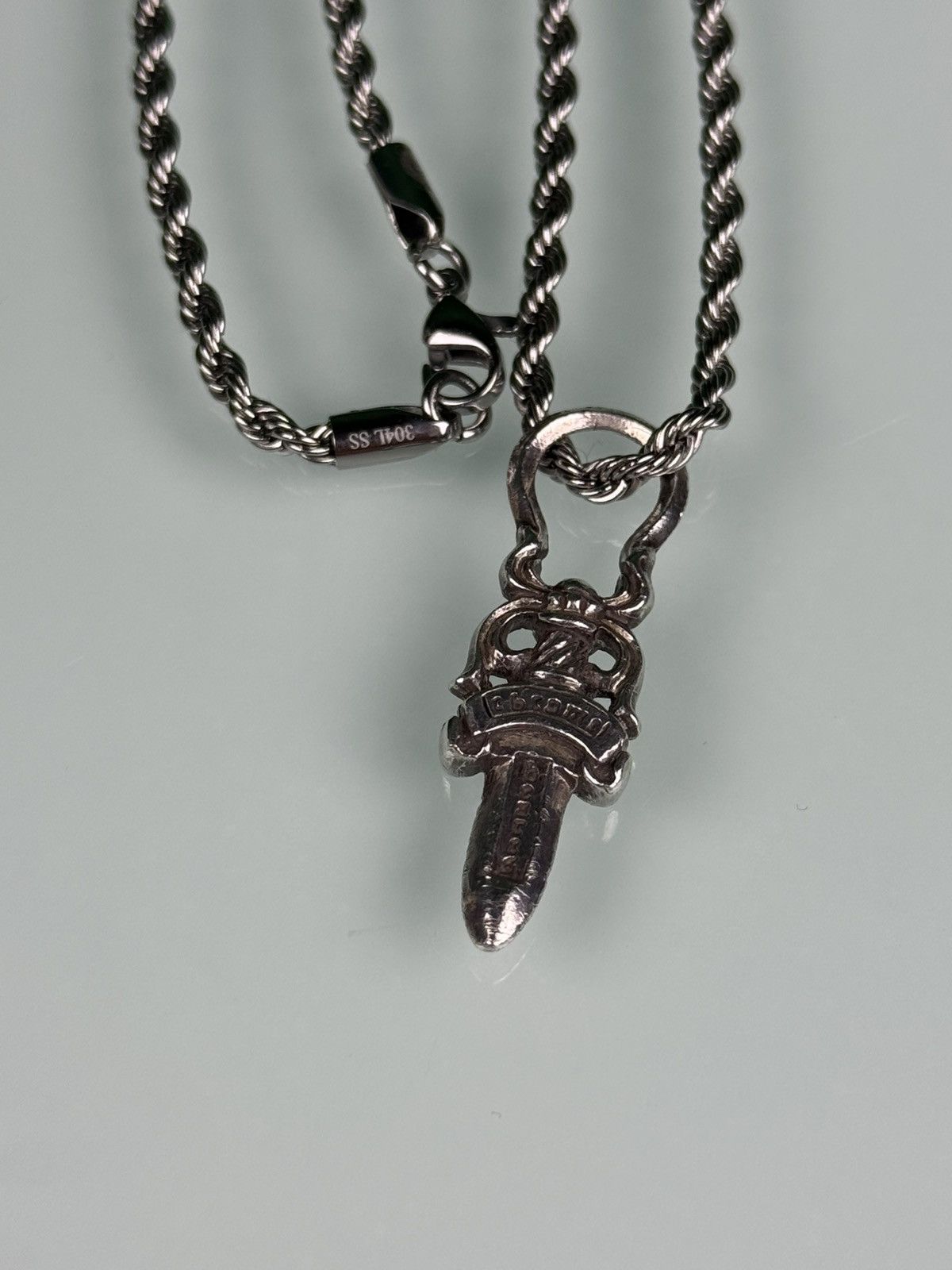 Chrome Hearts Chrome Hearts .925 Silver Dagger Zip Pendant with Rope Chain Size ONE SIZE - 4 Thumbnail