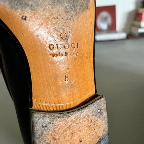 Gucci Gucci Leather Bamboo Horsebit Slide Loafers Slip Ons Size US 6 / EU 39 - 7 Thumbnail