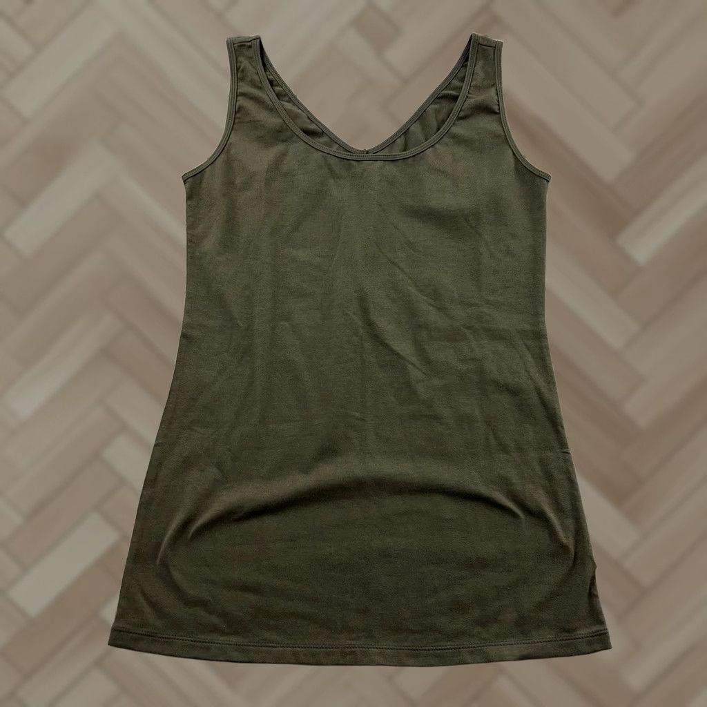 Olive Neon Buddha Sleeveless Yoga Tank Top Women's XS Olive Green Shirt Casual Size XS / US 0-2 / IT 36-38 - 1 Thumbnail