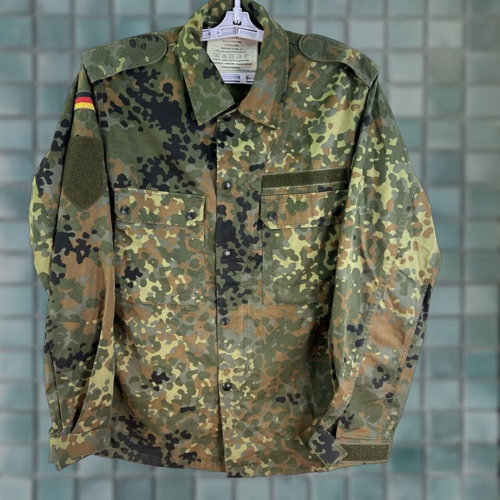 GmbH DEU Feuchter Army Camo Jacket Men L Multicolor Military Casual Outerwear Size US L / EU 52-54 / 3 - 1 Thumbnail