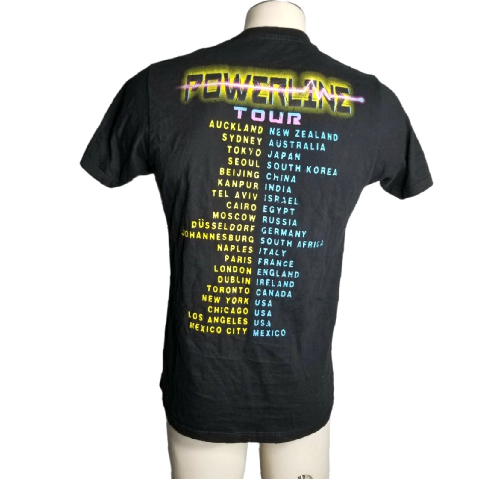 Disney VINTAGE Disney Powerline Stand Out Tour 94 T Shirt Adult Small Goofy Movie Concert Black 100% Cotton Crew Neck Graphic Tee Mens Size US S / EU 44-46 / 1 - 2 Thumbnail